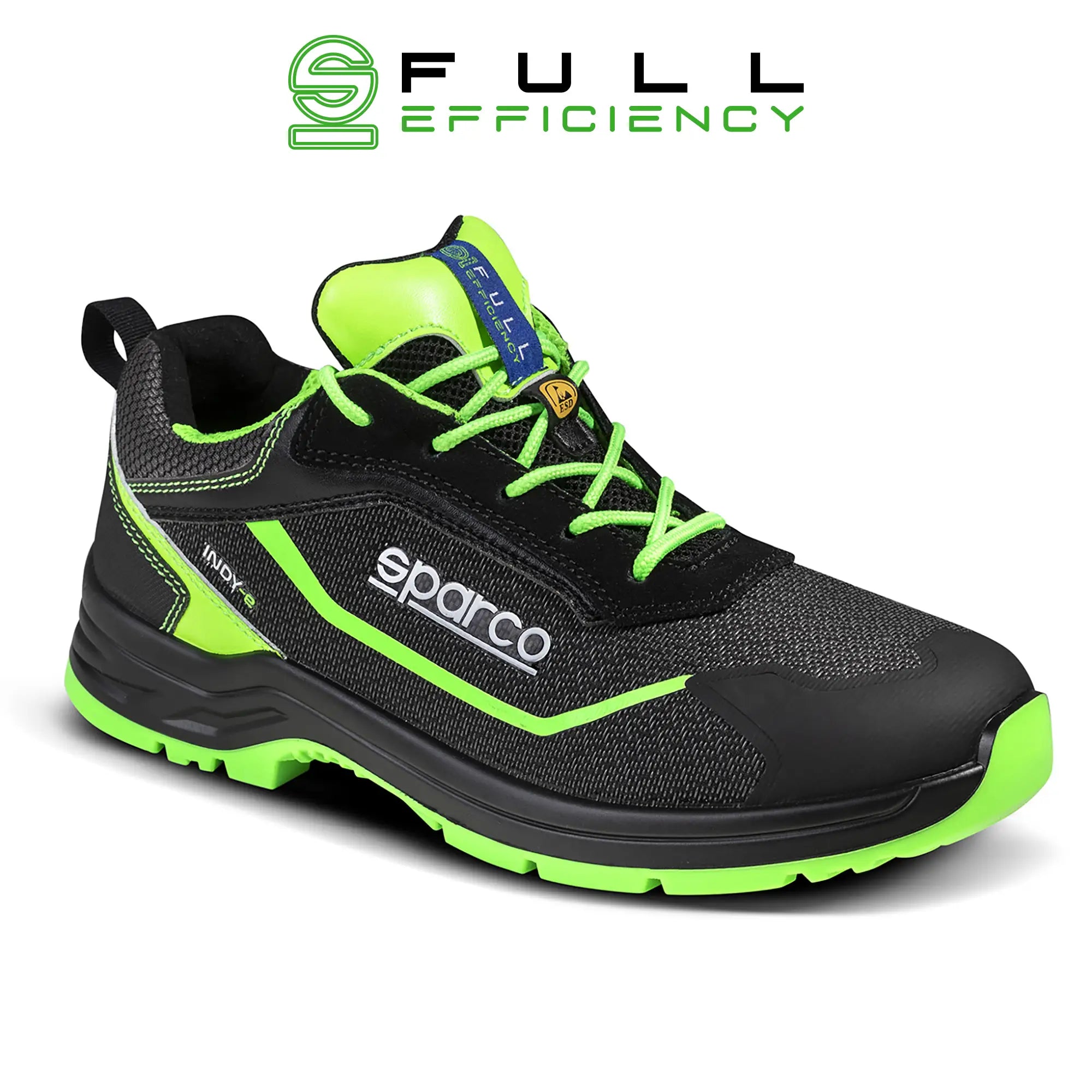 SPARCO 0754044NRVF Shoes Indy-E Forester S3 ESD Black/Green fluo 44 Photo-0