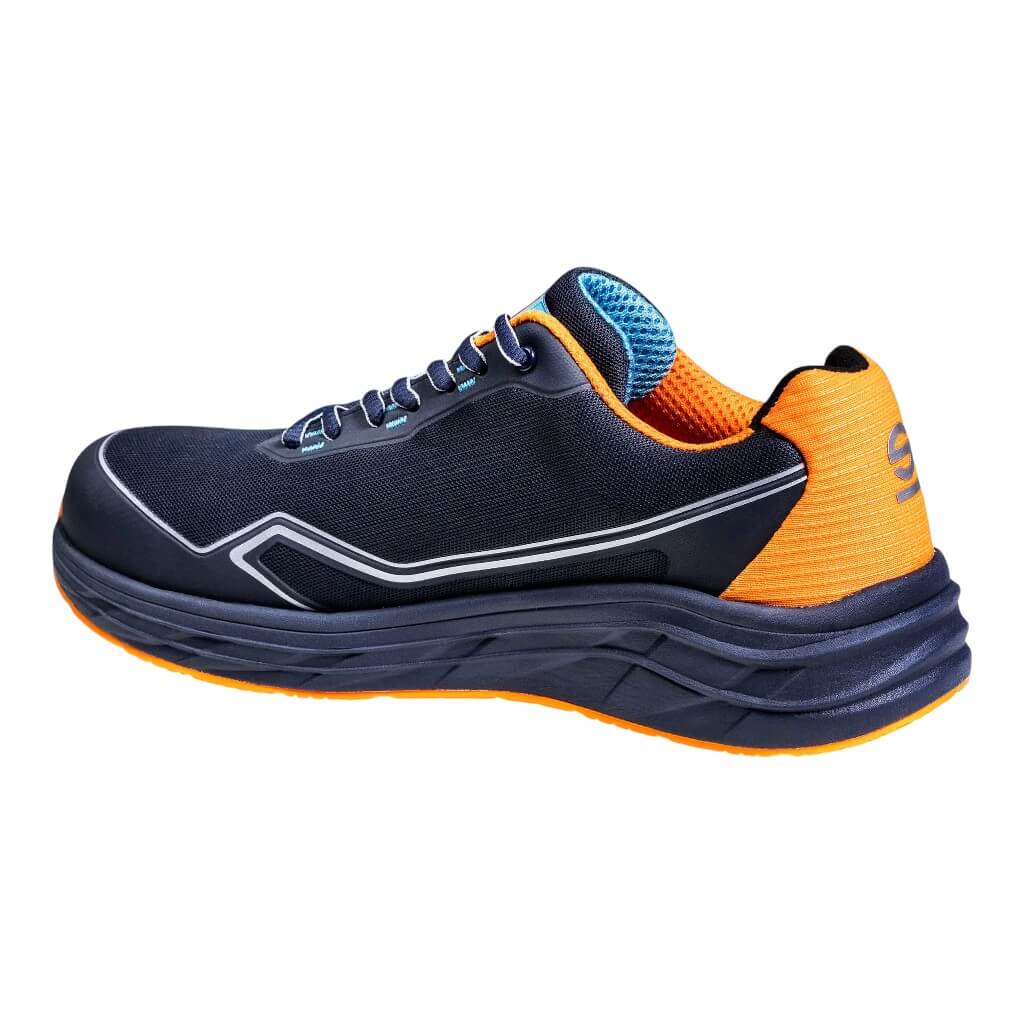 SPARCO 07545GU47BMAF Mechanics Shoes Mirage Gulf S1PS, Navy Blue/Fluo Orange, Size 47 Photo-1