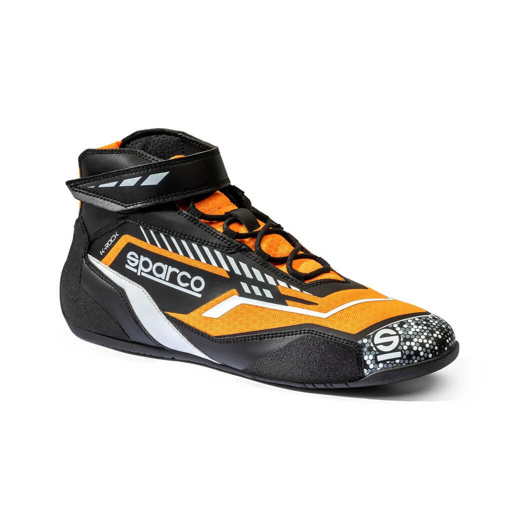 SPARCO BKB0001B0K04047 Karting Shoes K-Rock 2025, Black / Fluo Orange, Size 47 Photo-1