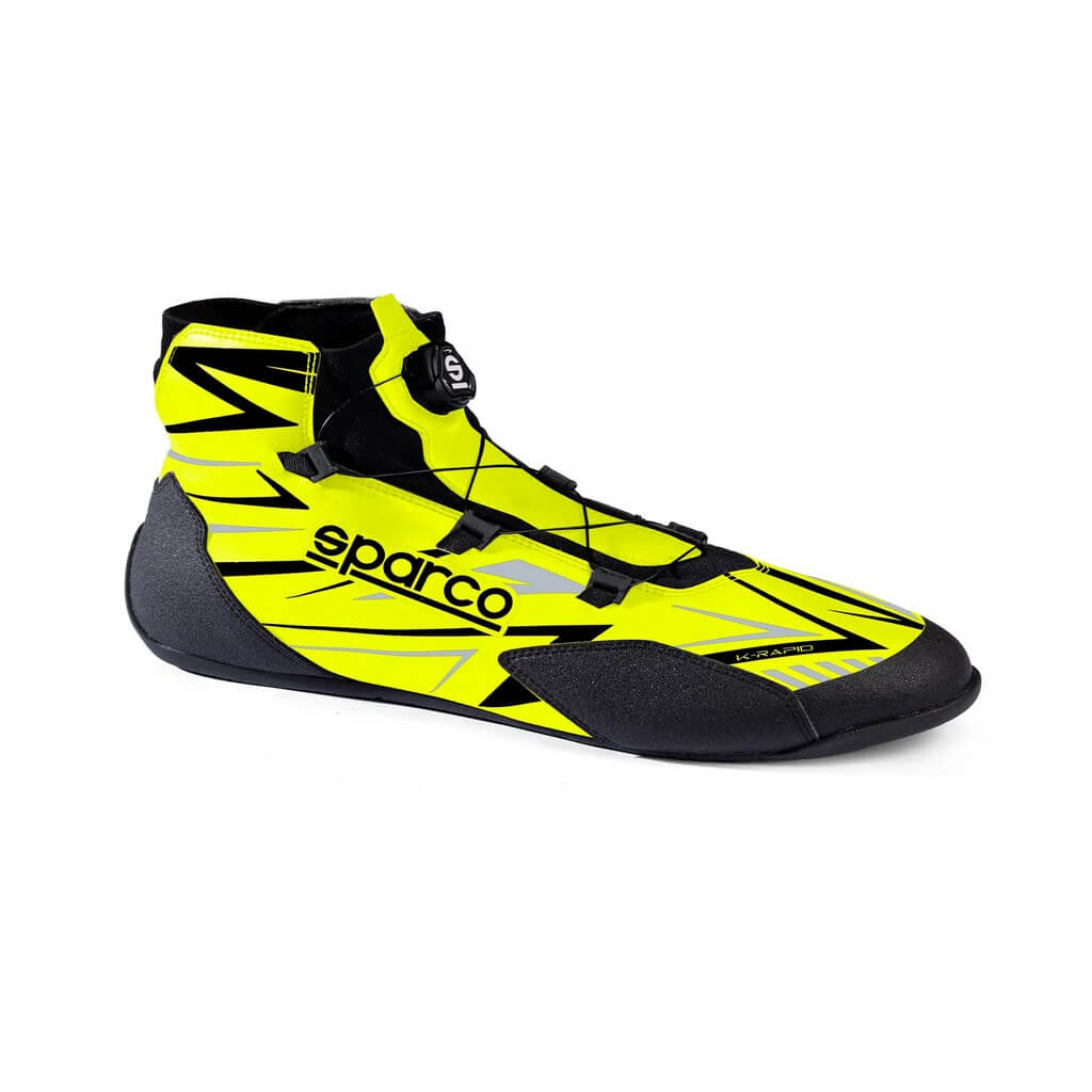 SPARCO BKB0002B0Y04037 Karting Shoes K-Rapid Rotor, Fluo Yellow / Black, Size 37 Photo-0