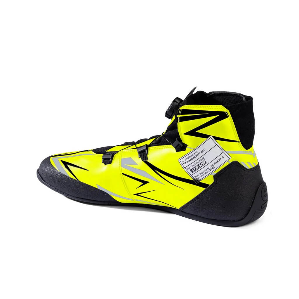 SPARCO BKB0002B0Y04046 Karting Shoes K-Rapid Rotor, Fluo Yellow / Black, Size 46 Photo-1