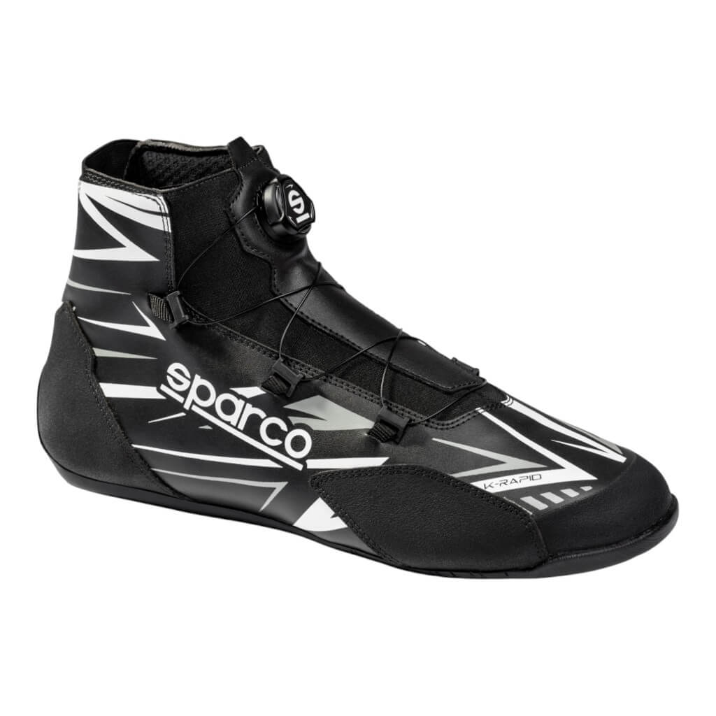 SPARCO BKB0008B0K06044 Karting Shoes K-Rapid WP, Black/White, Size 44 Photo-0