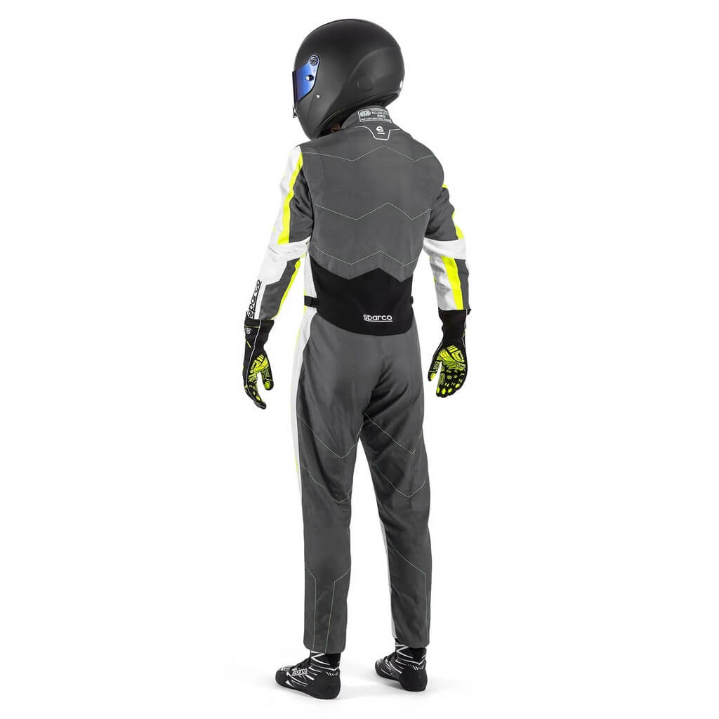 SPARCO BKS0011B0E3300M Karting Suit Kerb Advanced, Dark Grey / Fluo Yellow, Size M Photo-2