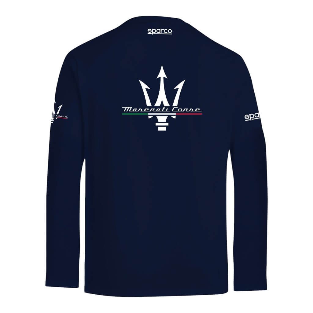 SPARCO BML0060J0N020XL Long Sleeve T-Shirt Maserati, Blue, Size XL Photo-1
