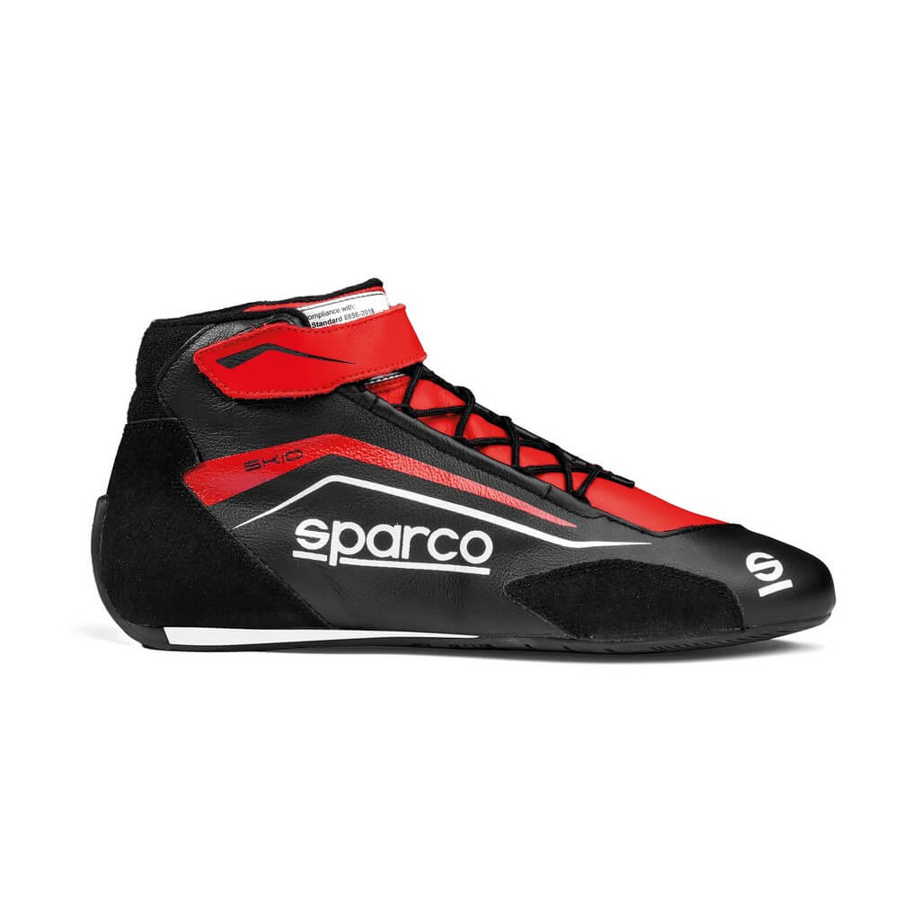 SPARCO BRB0004B0K12044 Racing Shoes Skid, Black / Red, Size 44 Photo-0