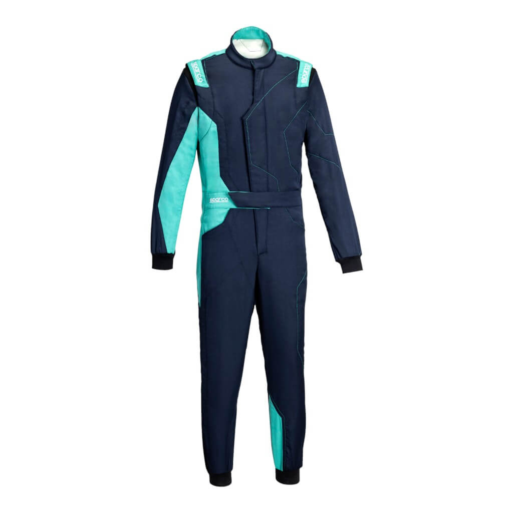 SPARCO BRS0049B0N40066 Racing Suit Sprint A Advanced, Blue/Green, Size 66 Photo-0