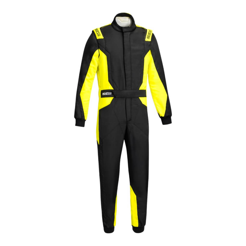 SPARCO BRS0050B0K08052 Racing Suit Sprint S Advanced, Black/Yellow Fluo, Size 52 Photo-0