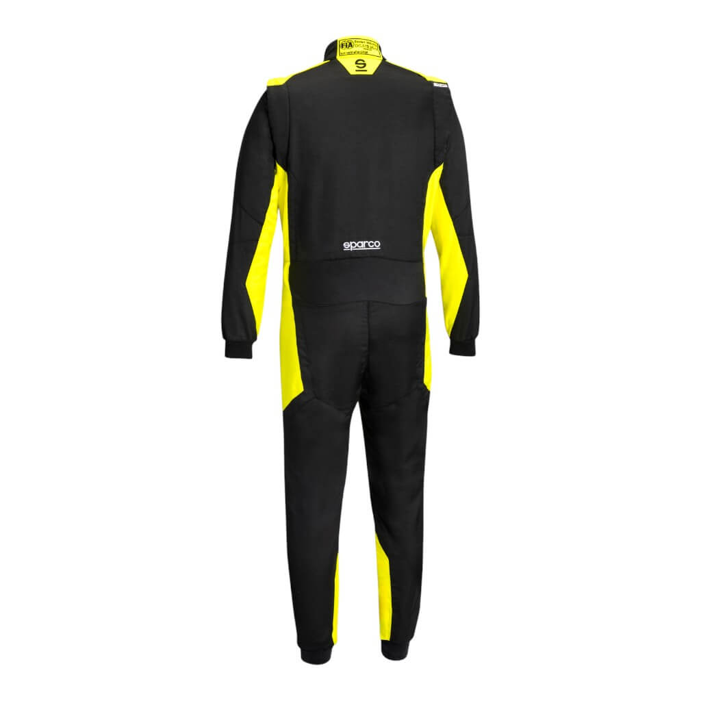 SPARCO BRS0050B0K08056 Racing Suit Sprint S Advanced, Black/Yellow Fluo, Size 56 Photo-1