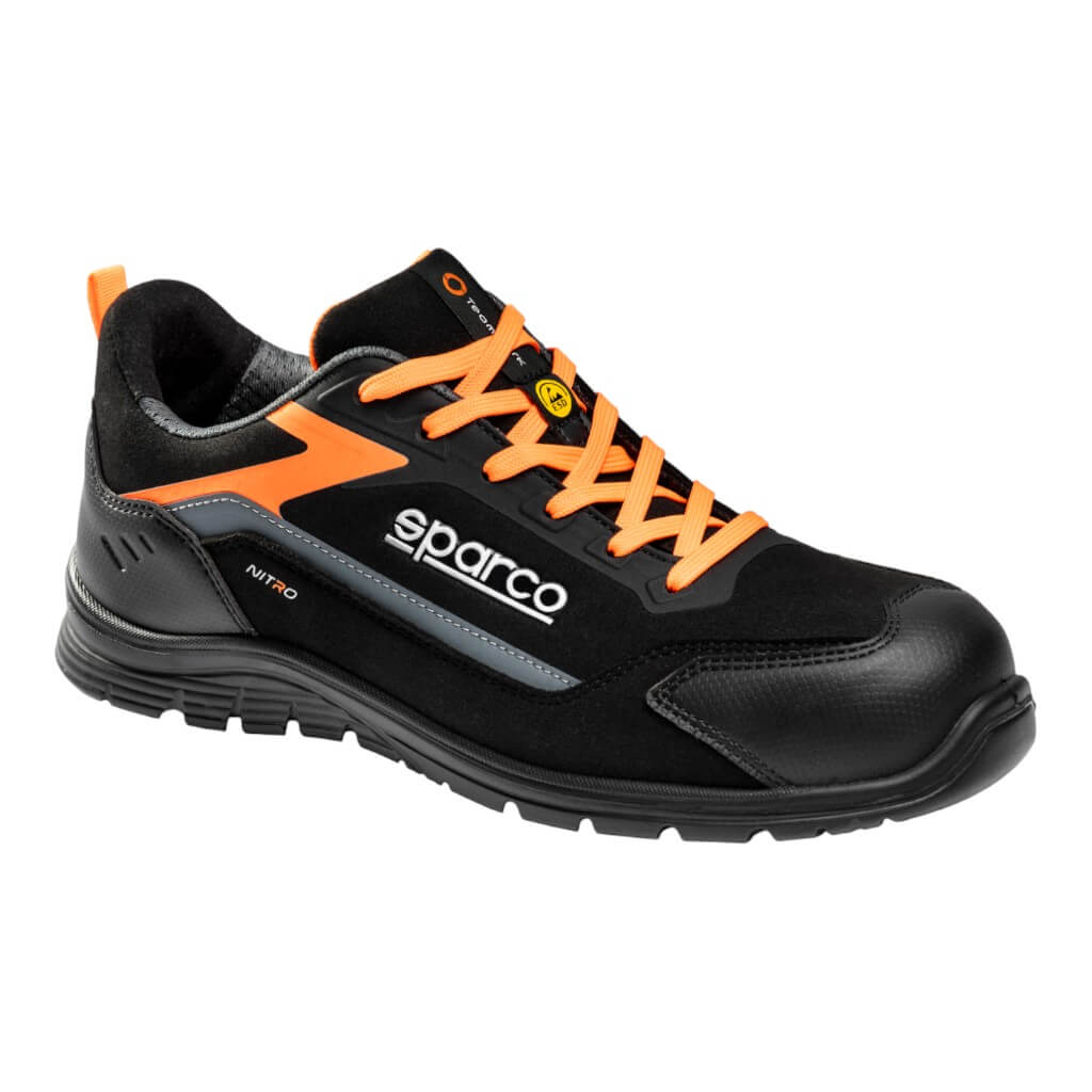 SPARCO BTB0044B0K04047 Mechanics Shoes Nitro Kalle S3S, Black/Fluo Orange, Size 47 Photo-0