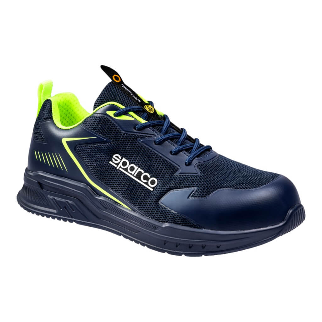 SPARCO BTB0049B0N43038 Mechanics Shoes Turbo Flinger S1PS, Blue/Lime, Size 38 Photo-0