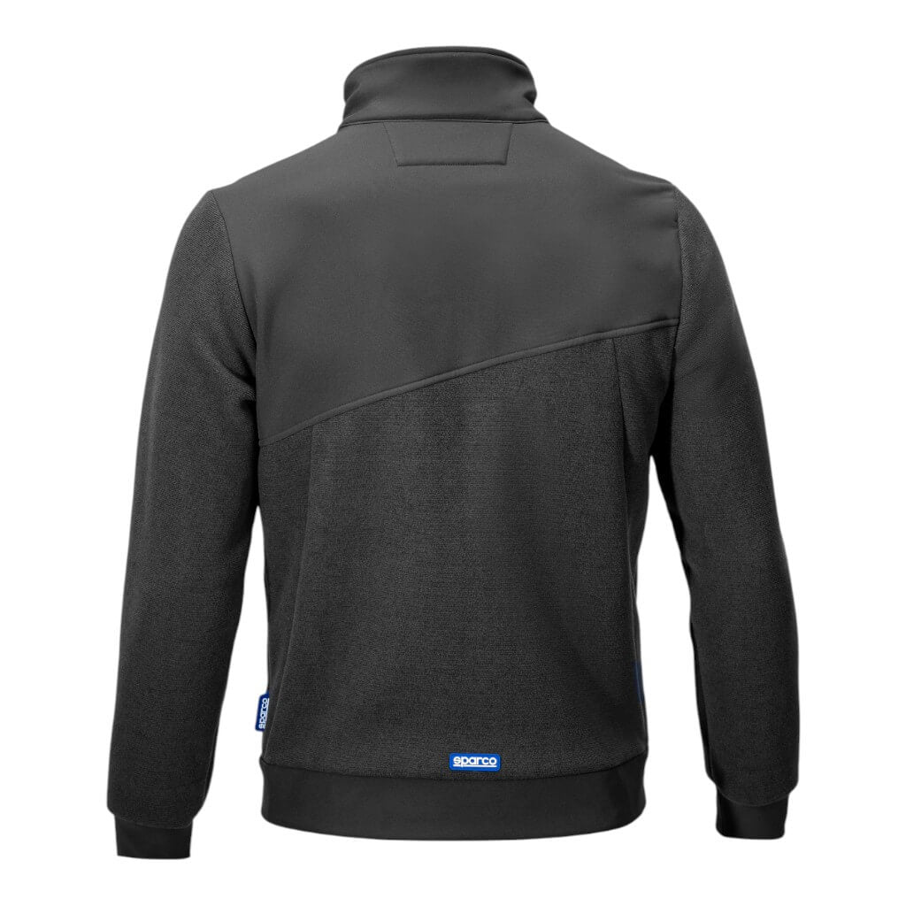 SPARCO BTF0004B0E0100L Full Zip Fleece Grit Crestone, Grey, Size L Photo-1