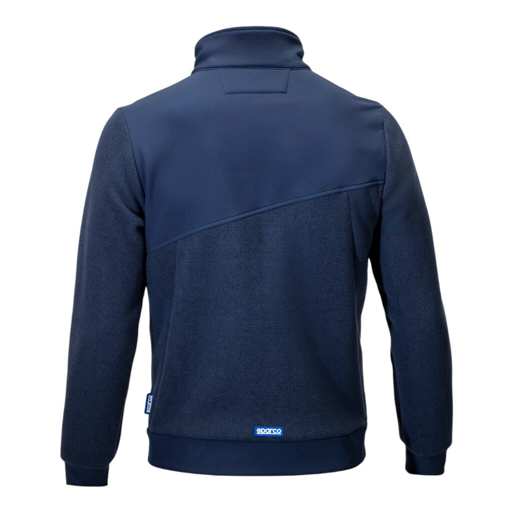 SPARCO BTF0004B0N0200L Full Zip Fleece Grit Crestone, Blue, Size L Photo-1