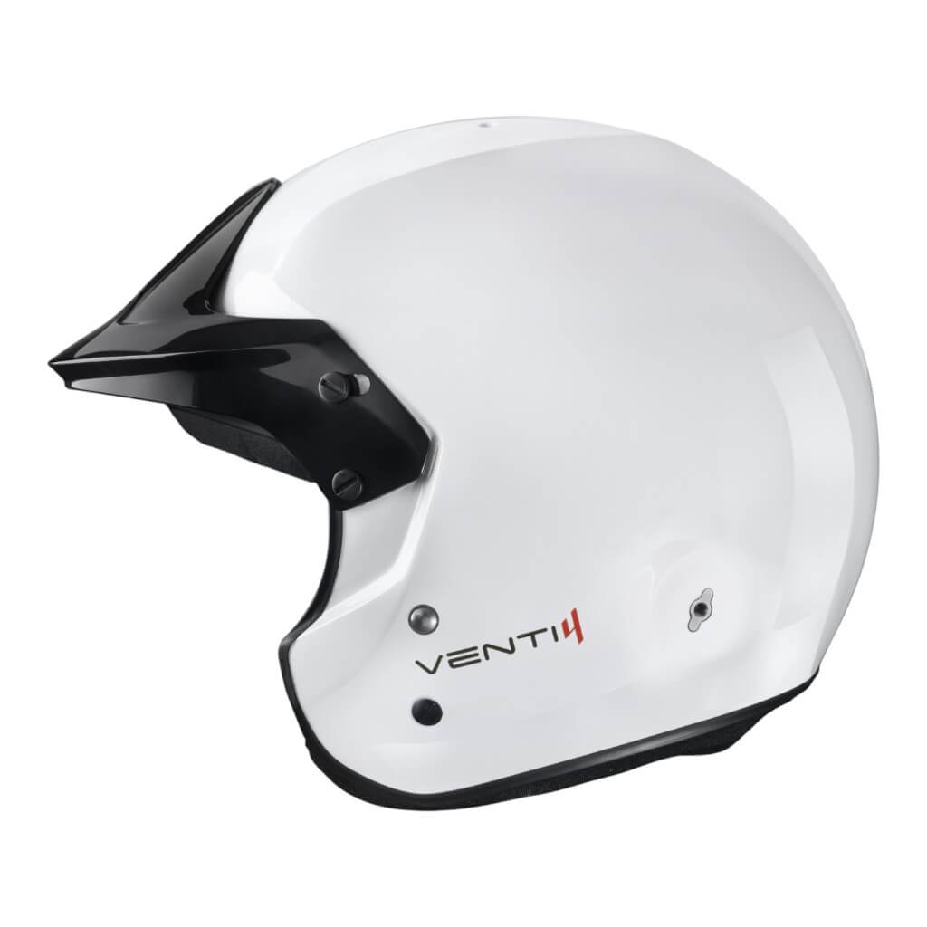 STILO AA0114AF2X590101 Open-Face Helmet Venti4 Trophy Jet Composite, FIA 8859-24, White/ Black, Size 59 Photo-2