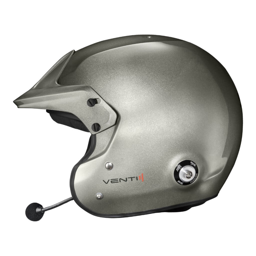 STILO AA0114EG2X55 Open-Face Helmet Venti4 Trophy Plus Composite, FIA 8859-24 Hans, Titanium/ Black, Size 55 Photo-3