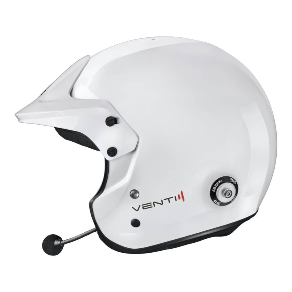 STILO AA0114EG2X540101 Open-Face Helmet Venti4 Trophy Plus Composite, FIA 8859-24 Hans, White/ Black, Size 54 Photo-3