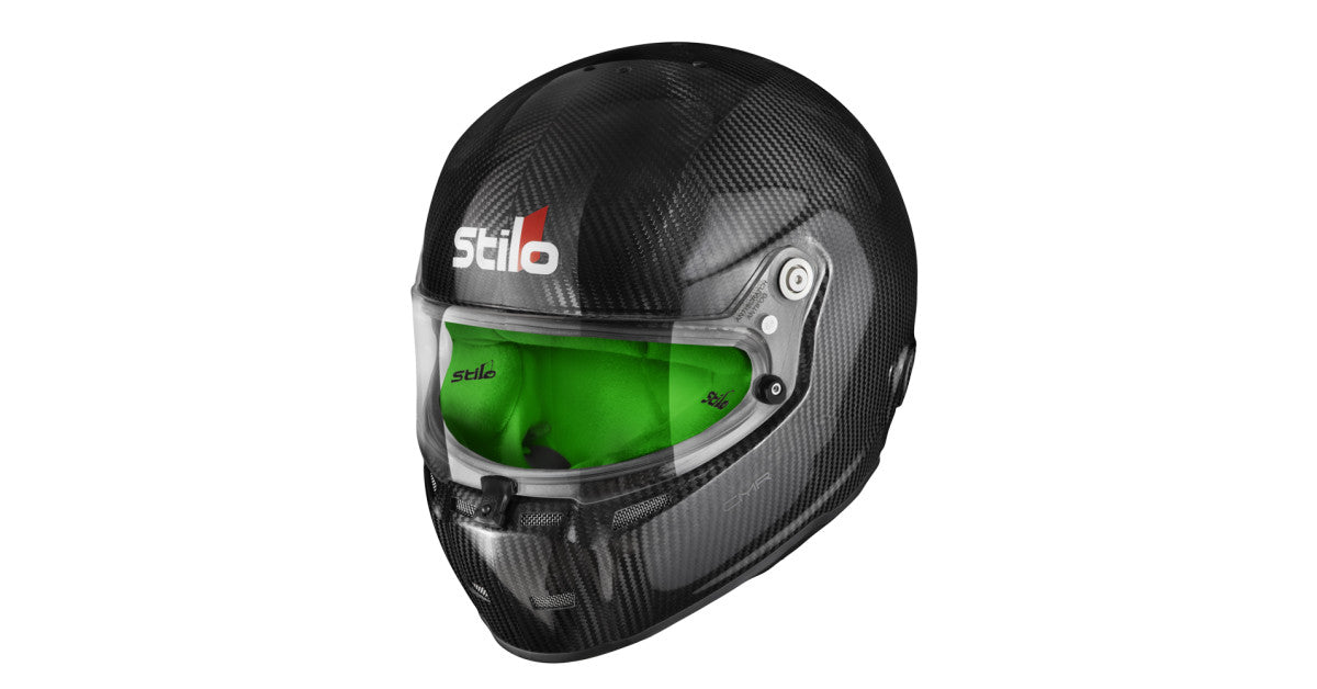STILO AA0722AH1P56GRE Karting helmet ST5 Snell CMR 2016 Carbon / Green Liner - 56 Photo-0