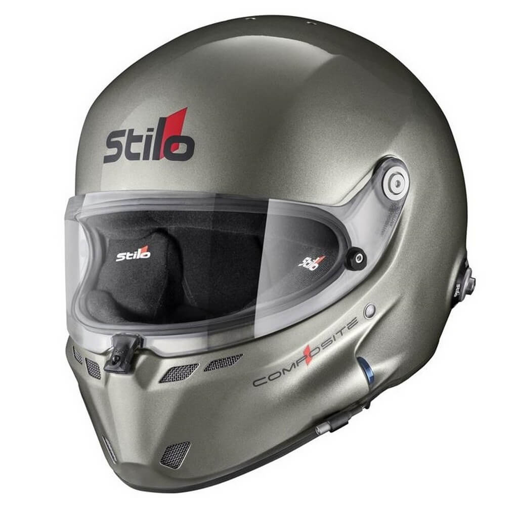 STILO AA0800CG2X63 Full-Face Helmet ST6 F Composite Turismo, FIA 8859-24 Hans, Titanium/ Black, Size 63 Photo-0