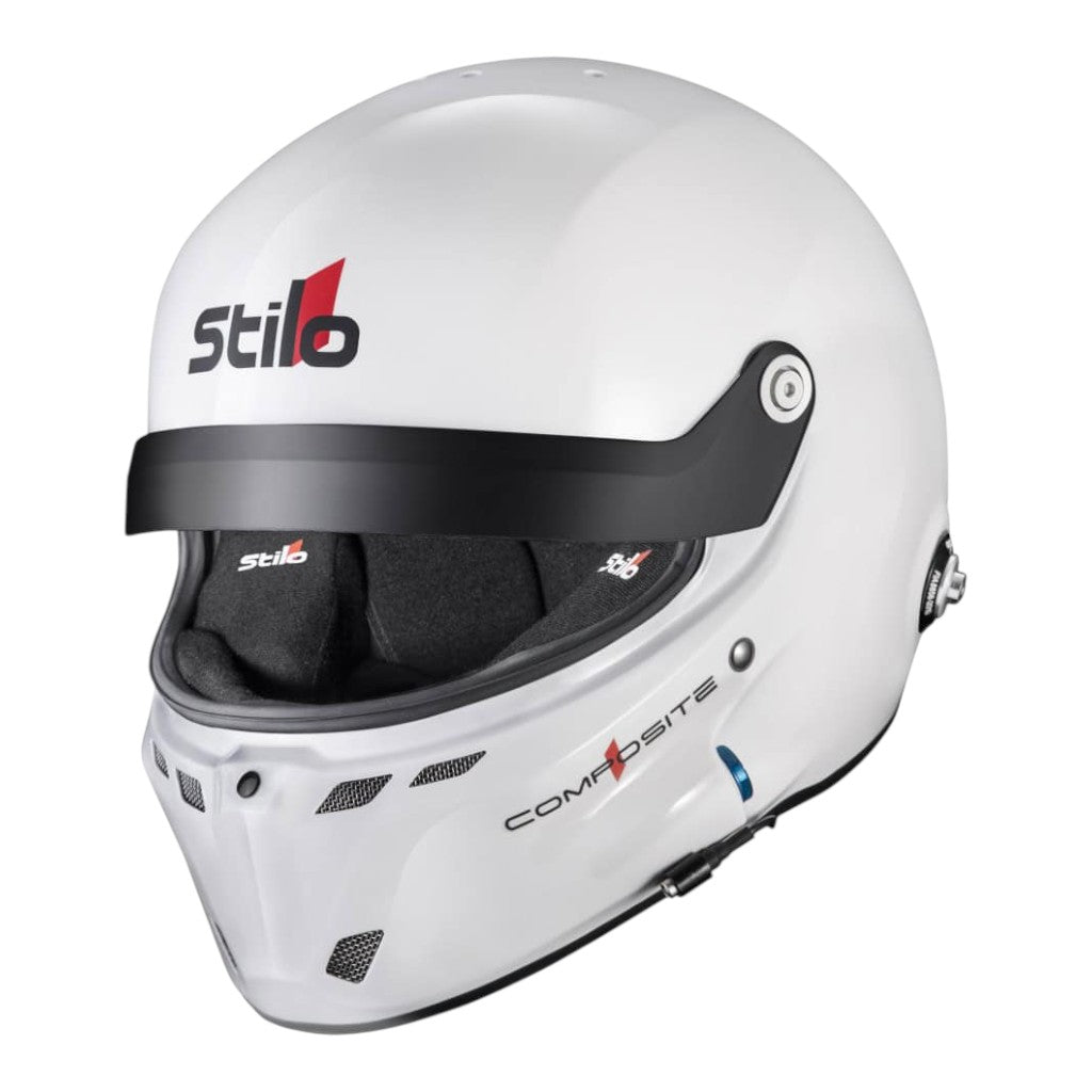 STILO AA0802CG2X640101 Full-Face Helmet ST6 GT Composite Turismo, FIA 8859-24 Hans, White/ Black, Size 64 Photo-0