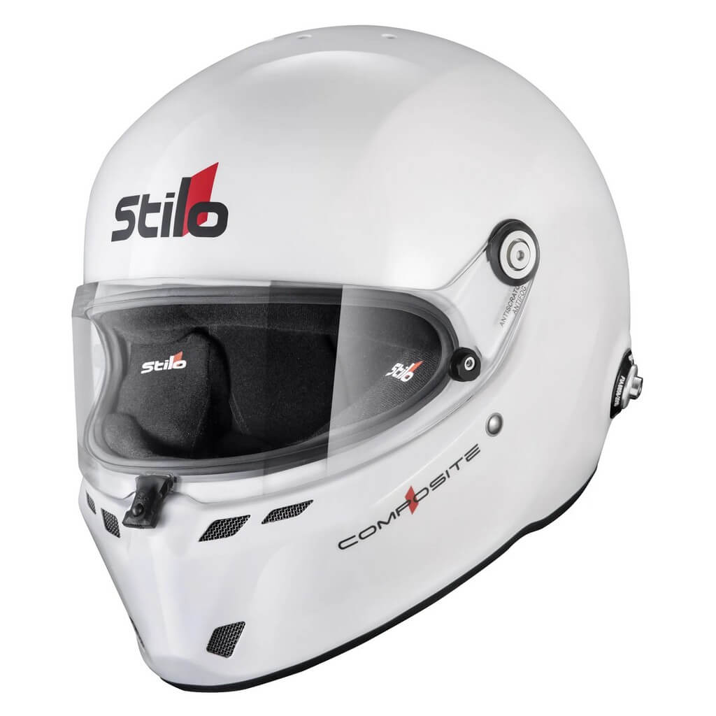 STILO AA0810AG2V550101 Full-Face Helmet ST6 FN Composite (Snell SA2020, FIA 8859-24, Hans FIA8858-10), Black Outer / Black Inner, Size 55 Photo-0