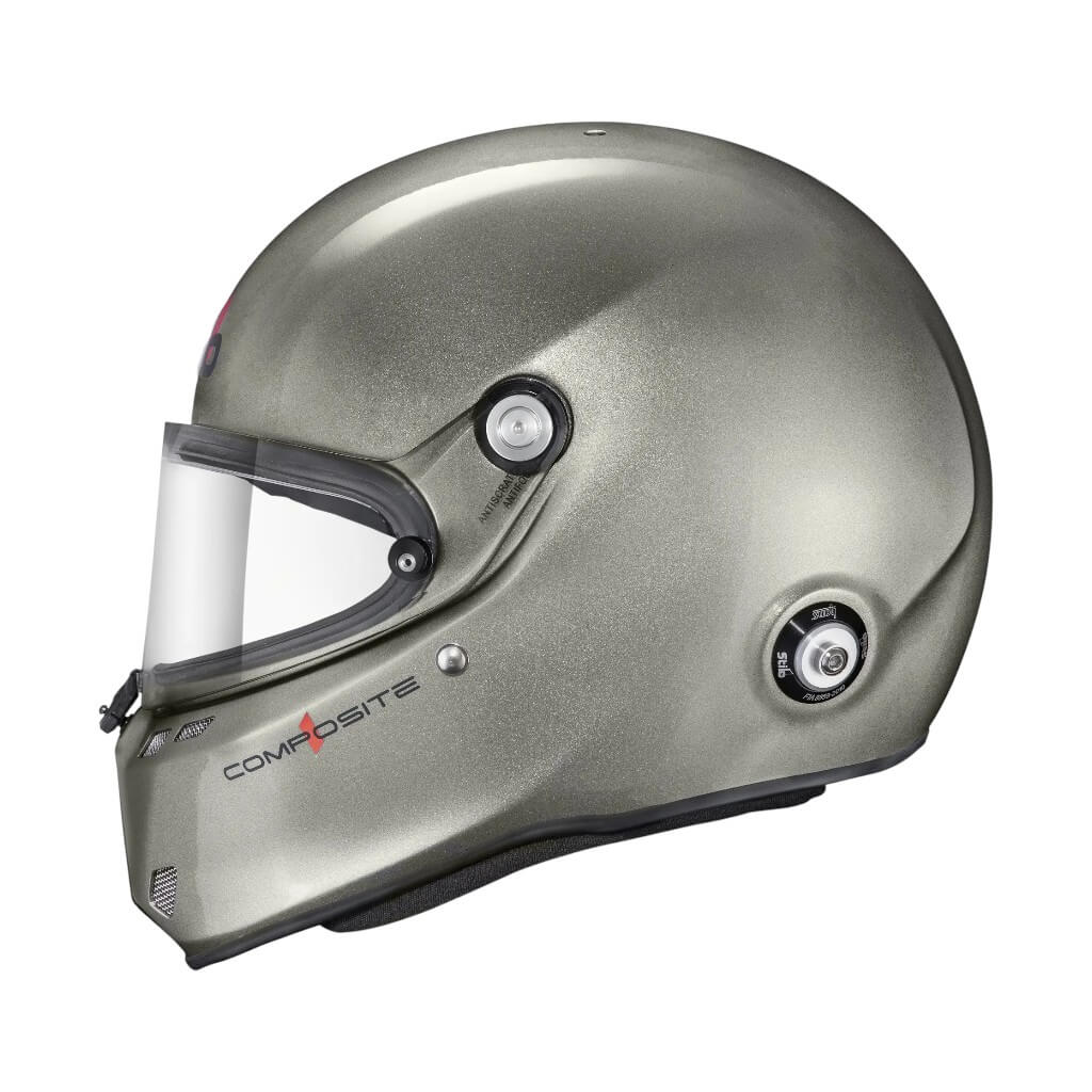 STILO AA0810AG2X55 Full-Face Helmet ST6 FN Composite, FIA 8859-24 Hans, Titanium/ Black, Size 55 Photo-2