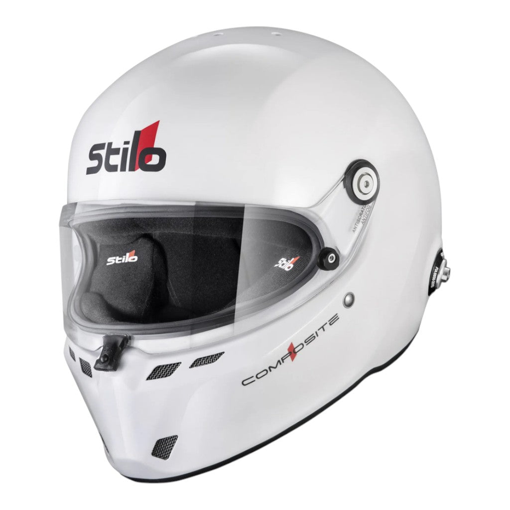 STILO AA0810AG2X550101 Full-Face Helmet ST6 FN Composite, FIA 8859-24 Hans, White/ Black, Size 55 Photo-0