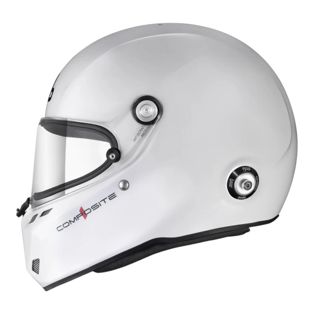 STILO AA0810AG2X590101 Full-Face Helmet ST6 FN Composite, FIA 8859-24 Hans, White/ Black, Size 59 Photo-1