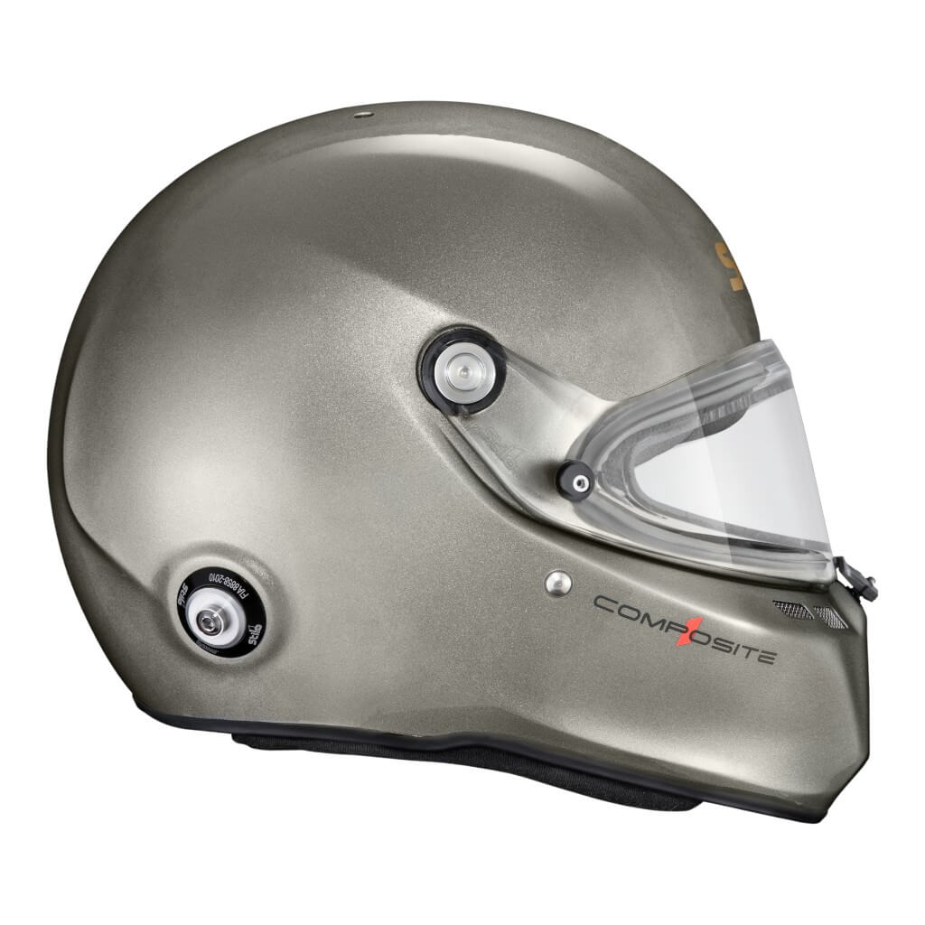 STILO AA0810AG2Y63 Full-Face Helmet ST6 FN Composite, FIA 8859-24 Hans, ABP, Titanium/ Black, Size 63 Photo-1