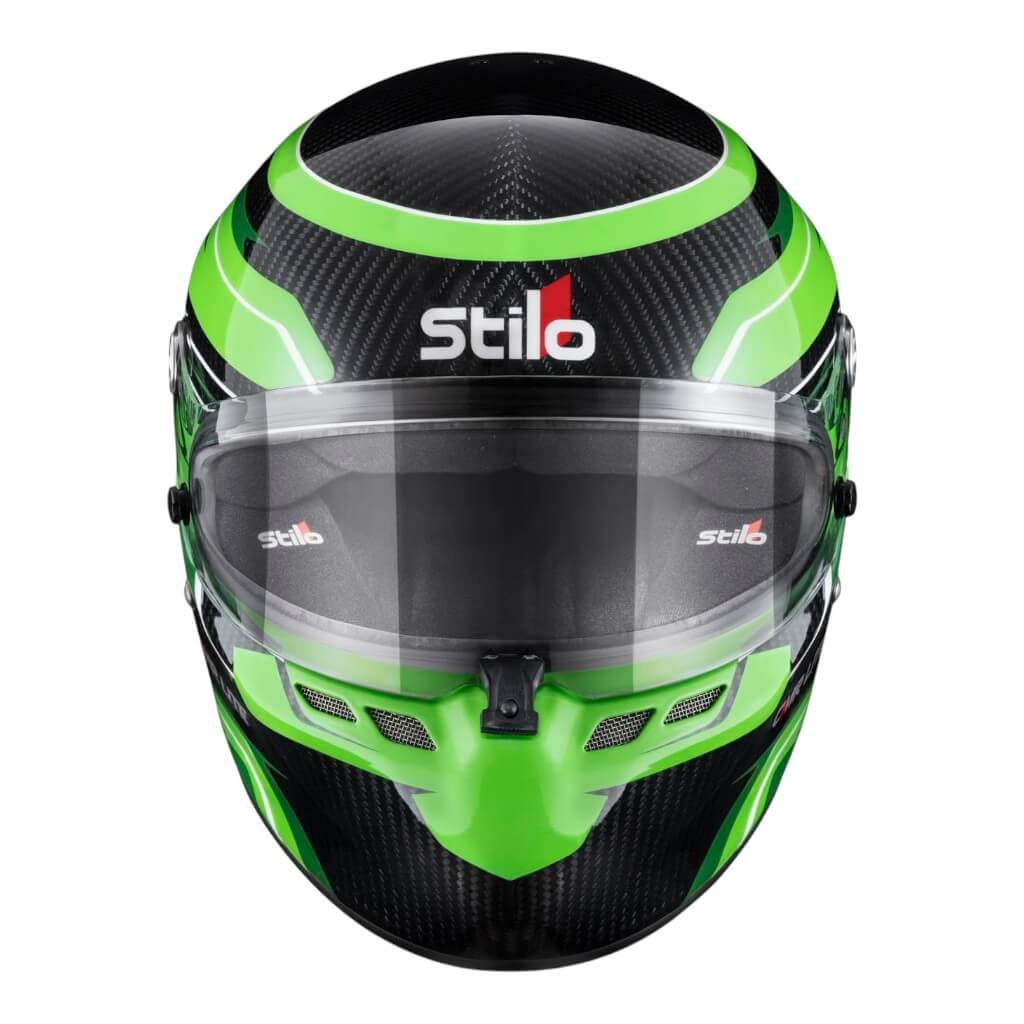 STILO AA0821AH5P55DGRE Karting Helmet ST6 CMR Carbon Lite Graphyc, Snell CMR 2016, Green, Size 55 Photo-3