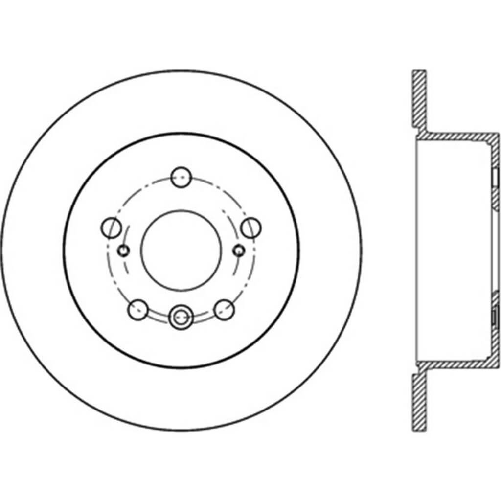 STOPTECH 126.44188SL Rear StopTech Sport Slotted Rotor Left for LEXUS / TOYOTA Avalon / Camry / ES300h / ES350 2012-2018 Photo-5