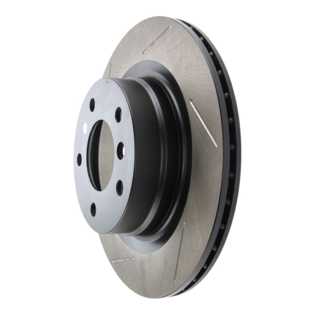 STOPTECH 126.34078SR Rear Right Brake Disc Slotted for BMW 323i / 325i / 328i (E90 / E92) Photo-0