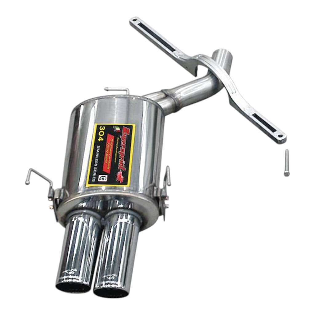 SUPERSPRINT 988796 Rear Exhaust left OO90 With Heavy Duty Chassis Bar (Race Tips) for BMW M5 5.0i (E61) Photo-0