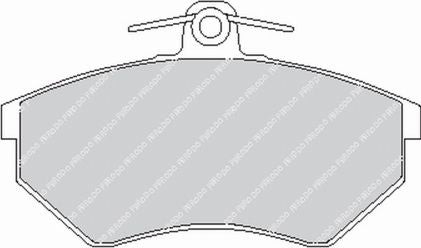 FERODO FCP774H Front Brake Pads DS2500 for AUDI 80 / 90 / VW Golf (Mk3) / Scirocco Photo-0