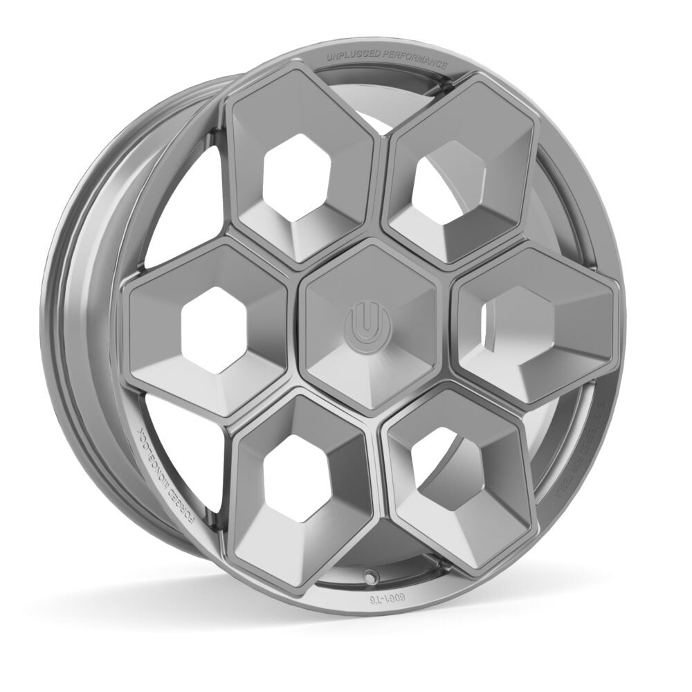 UNPLUGGED PERFORMANCE UP-CYBRHEX-CT-001 Single Wheel UP CYBRHEX 20" Satin Titanium for TESLA Cybertruck Photo-0