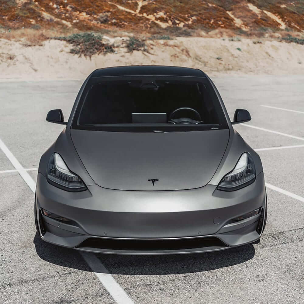 UNPLUGGED PERFORMANCE UP-M3-302-11.1 Ascension Front Fascia System, No Sensor Holes, Unpainted Urethane for TESLA Model 3 Photo-0