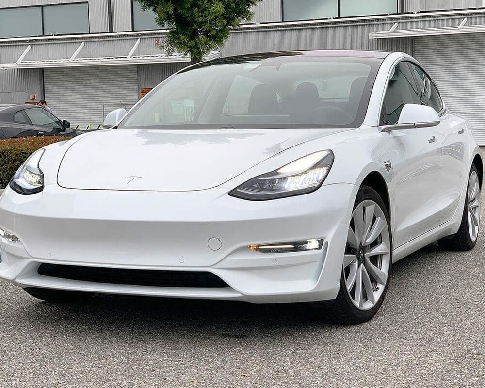 UNPLUGGED PERFORMANCE UP-M3-302-13.1 Ascension Front Fascia System, No Sensor Holes, Pearl White for TESLA Model 3 Photo-0