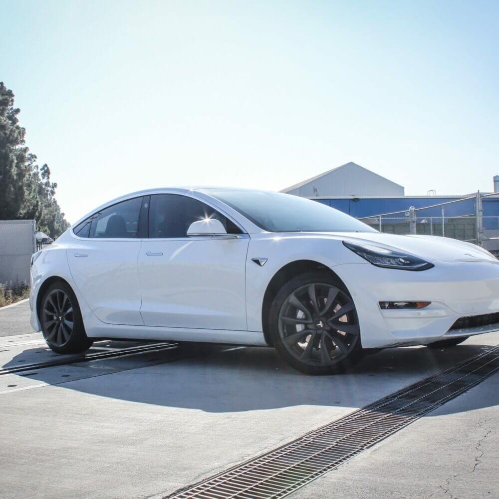 UNPLUGGED PERFORMANCE UP-M3-302-13.1 Ascension Front Fascia System, No Sensor Holes, Pearl White for TESLA Model 3 Photo-1