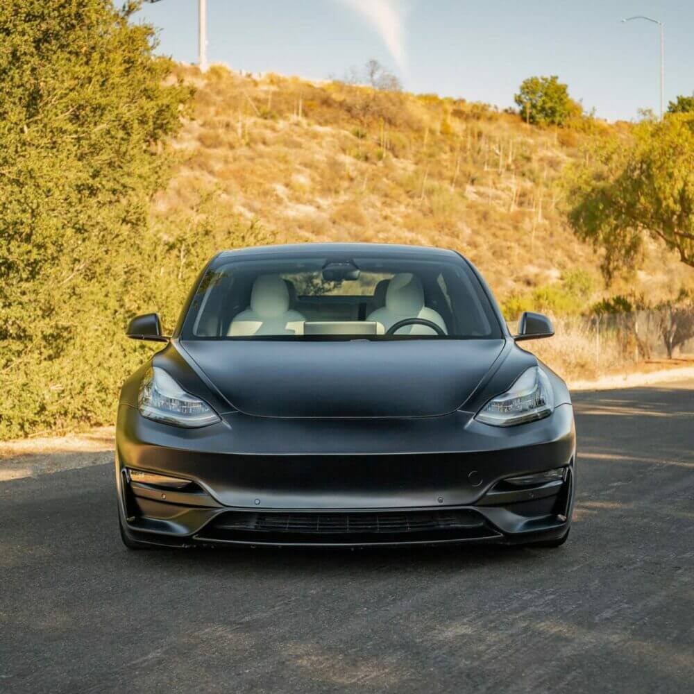 UNPLUGGED PERFORMANCE UP-M3-302-15.1 Ascension Front Fascia System, No Sensor Holes, Black for TESLA Model 3 Photo-0