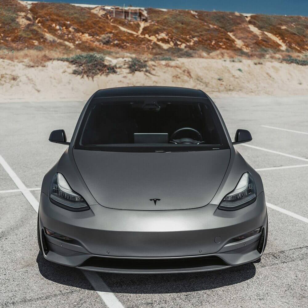 UNPLUGGED PERFORMANCE UP-M3-302-16.1 Ascension Front Fascia System, No Sensor Holes, Silver Metallic for TESLA Model 3 Photo-1