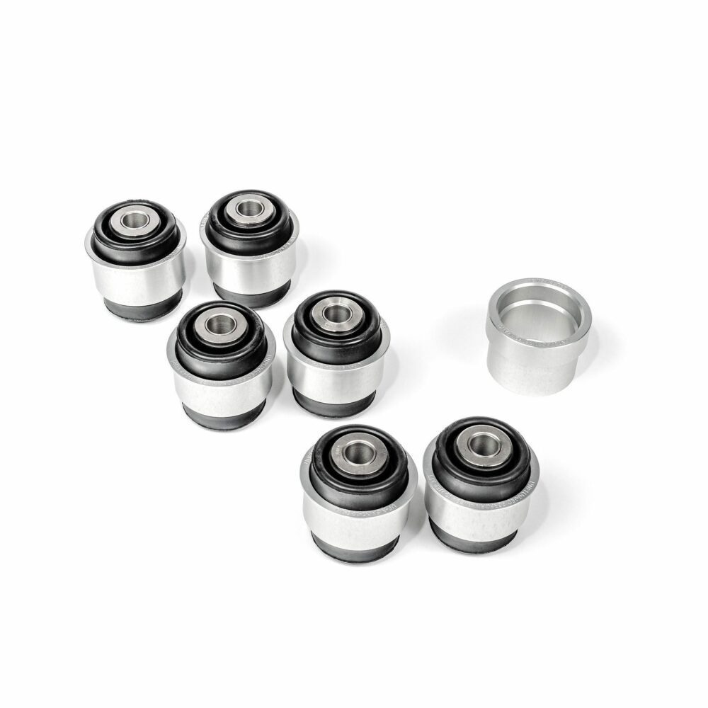 UNPLUGGED PERFORMANCE UP-MSMX2-136-1.1 Pikes peak spec rear sealed spherical 6pc bushing upgrade kit for TESLA Model S / Model X 2021 Photo-0