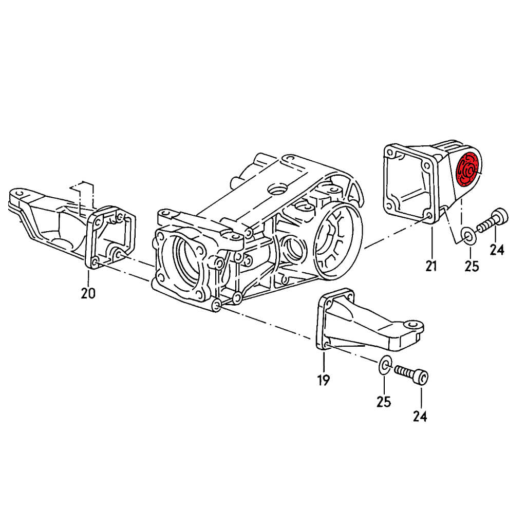 VERKLINE POW-012-85 Rear Differential Mount Kit (Track Hardness) for AUDI S2 (B4) Photo-4