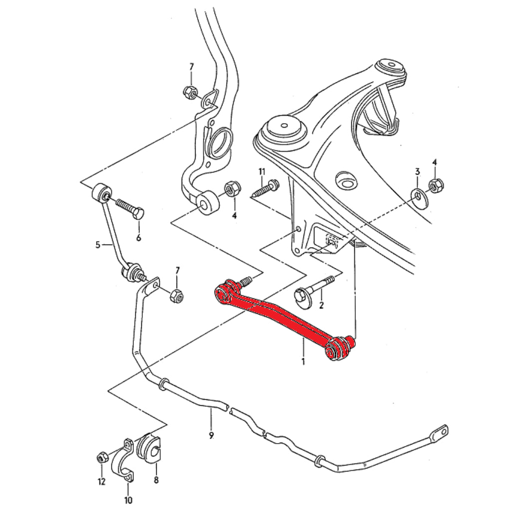 VERKLINE TRS-005 Rear Track Rods Kit for AUDI RS2 (B4) / RS4 (B5) Photo-2