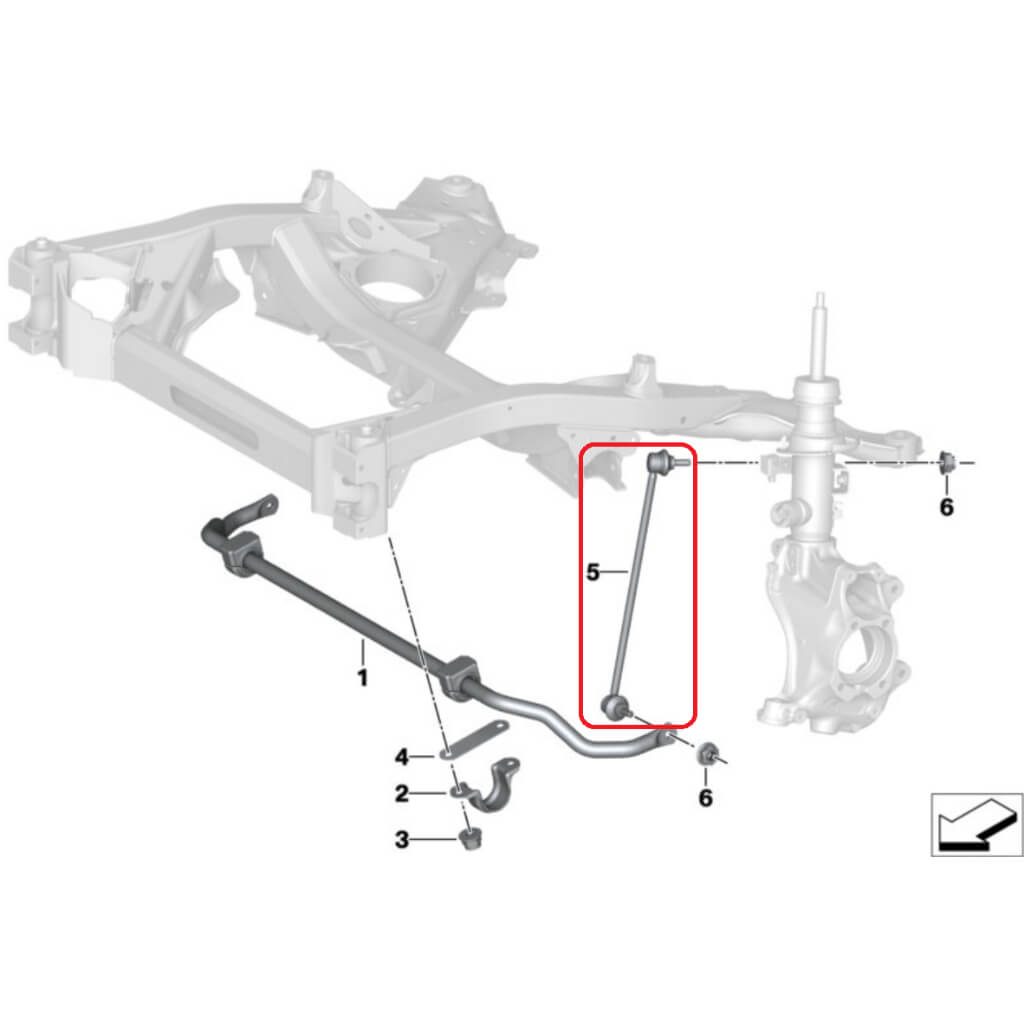 VERKLINE WAS-413 Front Sway Bar End Links Kit for TOYOTA GR Supra / BMW Z4 (G29) Photo-2