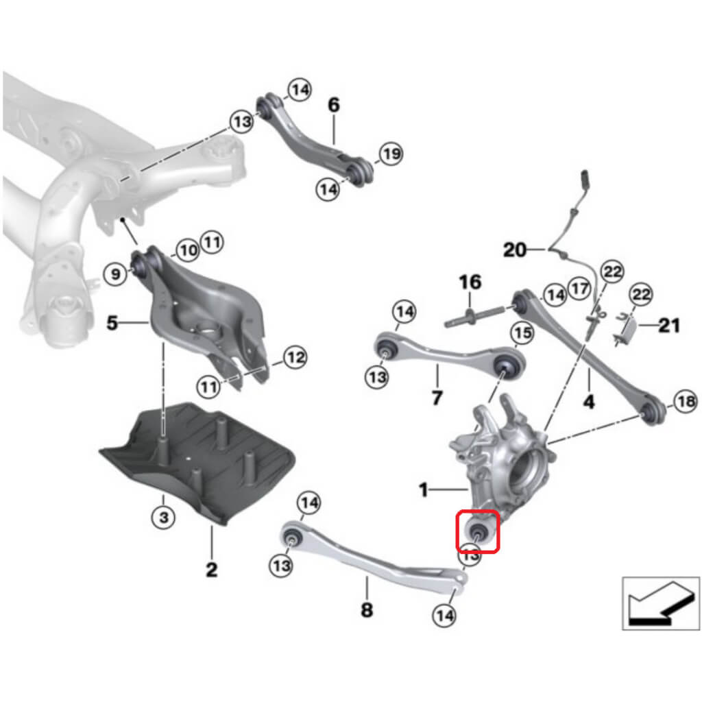 VERKLINE WAS-426 Rear Knuckle Bushings Kit for TOYOTA GR Supra / BMW Z4 (G29) Photo-2