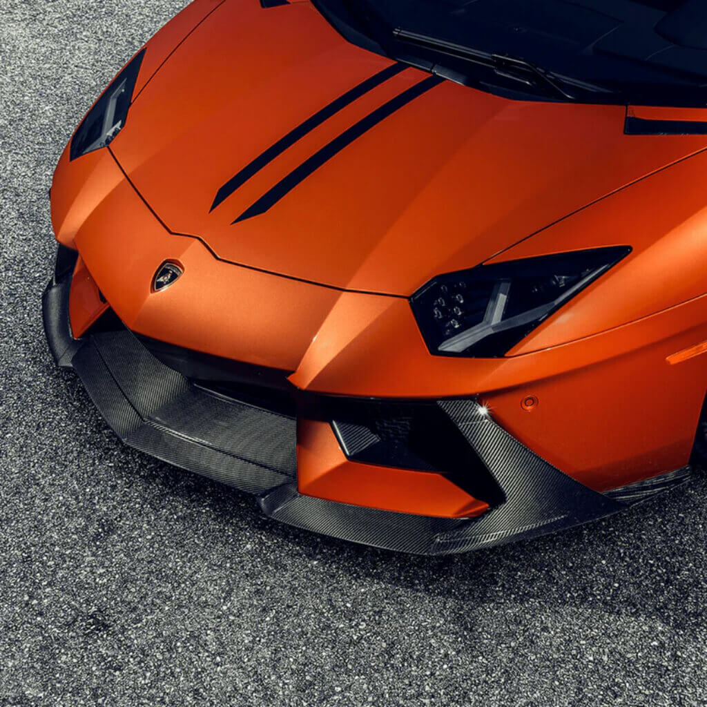 VORSTEINER 0716LOV Front Spoiler ZARAGOZA EDIZIONE (Gloss Carbon) for LAMBORGHINI Aventador LP700-4 2011-2017 Photo-1