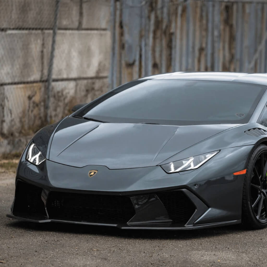 VORSTEINER 0910LOV Front Bumper with Front Spoiler NOVARA EDIZIONE (Gloss Carbon) for LAMBORGHINI Huracan LP610-4 / LP580-2 Photo-2
