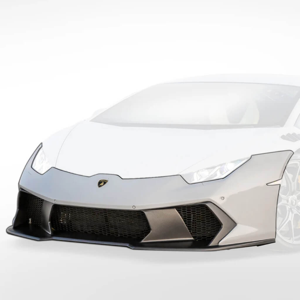 VORSTEINER 0910LOV Front Bumper with Front Spoiler NOVARA EDIZIONE (Gloss Carbon) for LAMBORGHINI Huracan LP610-4 / LP580-2 Photo-0
