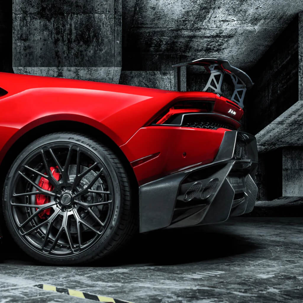 VORSTEINER 0920LOV Rear Bumper with Rear Diffuser NOVARA EDIZIONE (Gloss Carbon) for LAMBORGHINI Huracan LP610-4 / LP580-2 Photo-4