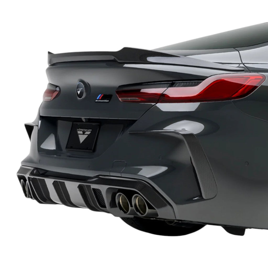 VORSTEINER BMV8025 Eye Brows on Rear Bumper VRS (Carbon / 2 pc) for BMW M8 (F91 / F92) 2020-2023 Photo-1