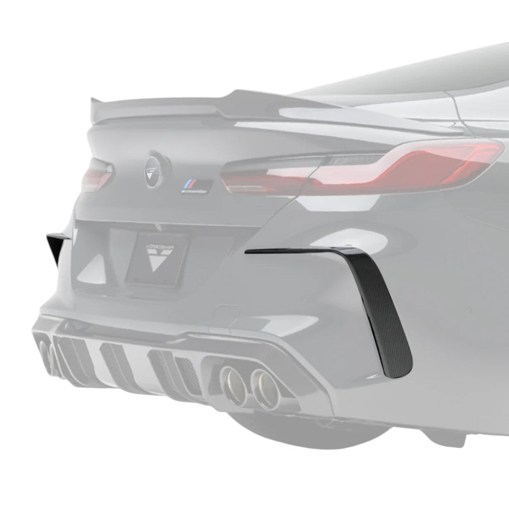 VORSTEINER BMV8025 Eye Brows on Rear Bumper VRS (Carbon / 2 pc) for BMW M8 (F91 / F92) 2020-2023 Photo-0