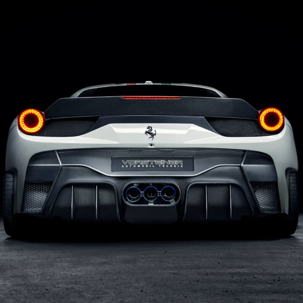 VORSTEINER FRV1140 Rear Bumper with Rear Diffuser incl. Exhaust Tips VX AERO (Gloss Carbon) for FERRARI 458 Italia 2009-2015 Photo-2